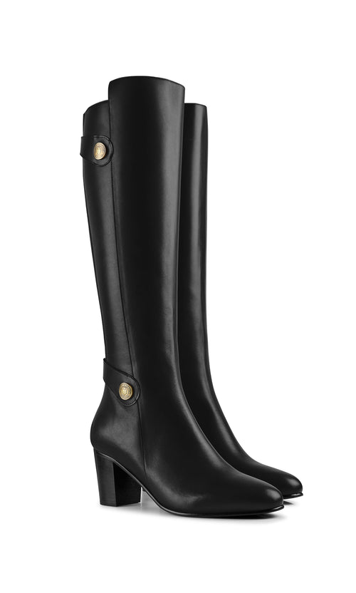 An image of the Fairfax & Favor Upton Boots in Black Leather.