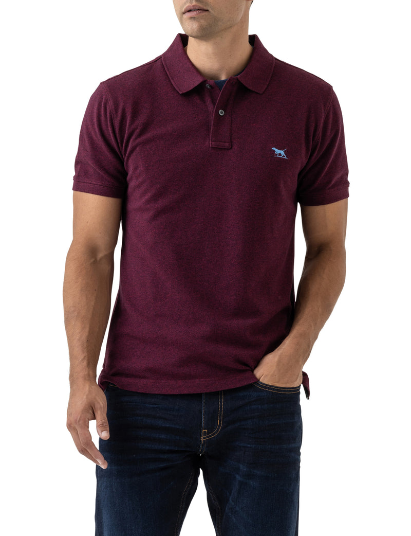 An image of the Rodd & Gunn The Gunn Polo in Garnet.