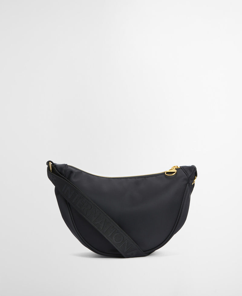 An image of the Barbour International Qualify Sling Bag in Black.