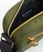 An image of the Barbour International Qualify Micro Crossbody in Empire Green.