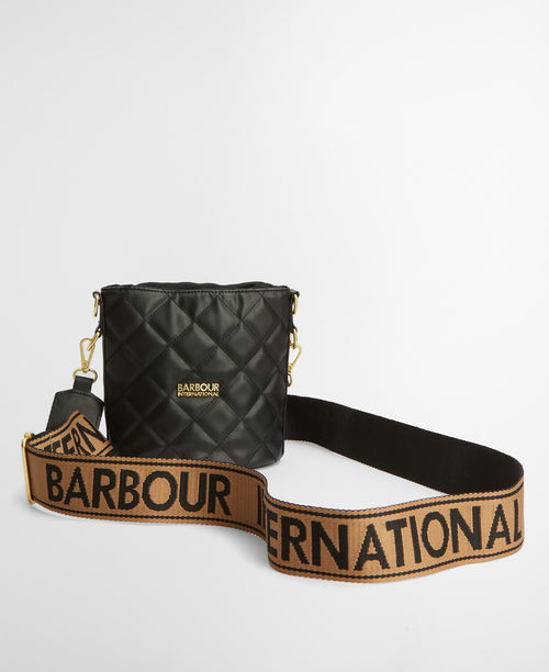 An image of the Barbour International Mini Bucket Bag