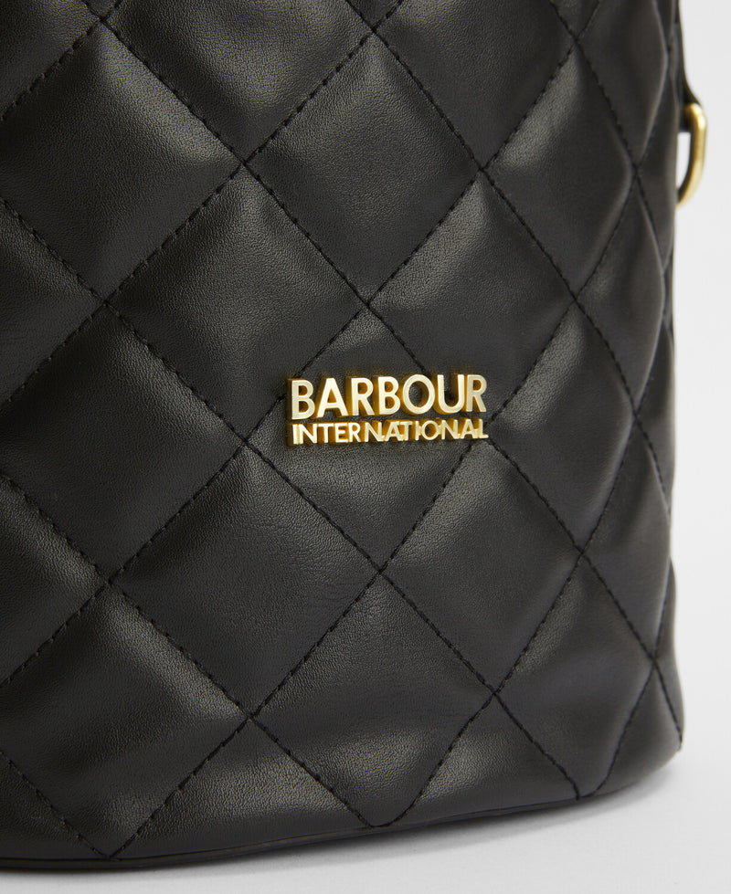 An image of the Barbour International Mini Bucket Bag