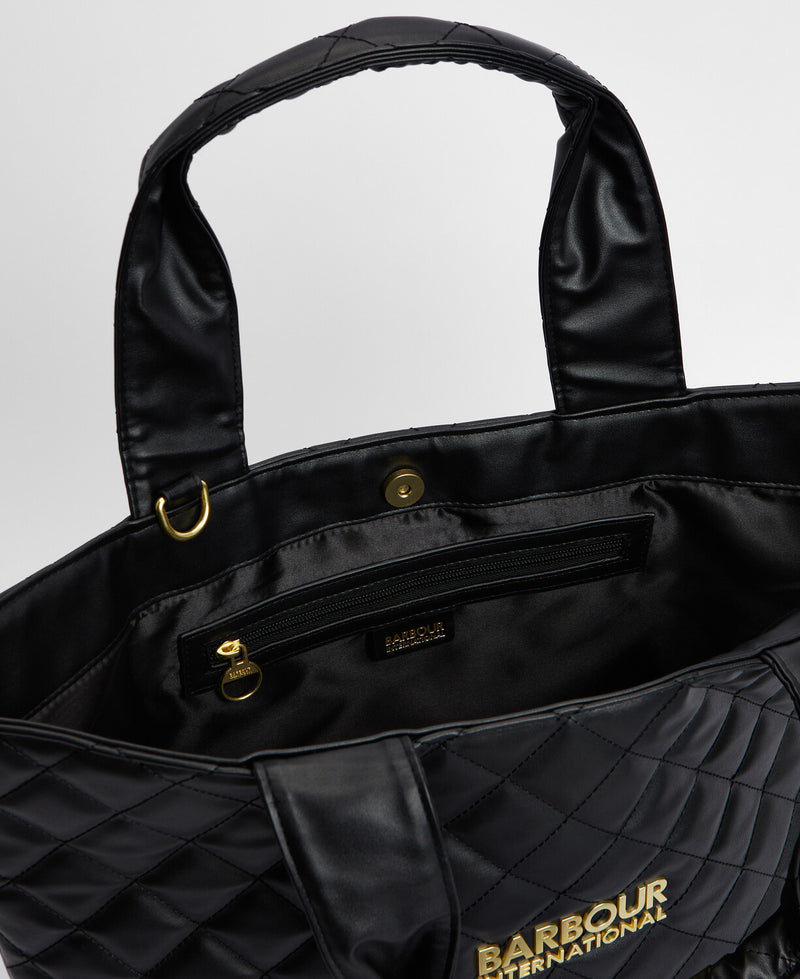 An image of the Barbour International Battersea Tote Bag in Black.