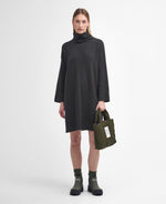 An image of the Barbour Rib Stitch Dress in Olive.