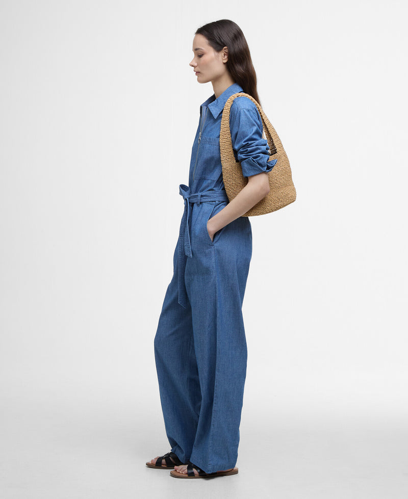 An image of the Barbour Emmie Jumpsuit in Chambray.