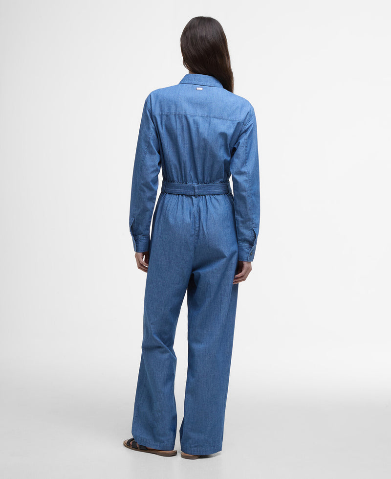 An image of the Barbour Emmie Jumpsuit in Chambray.