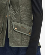 An image of the Barbour Cavalry Gilet in Olive.