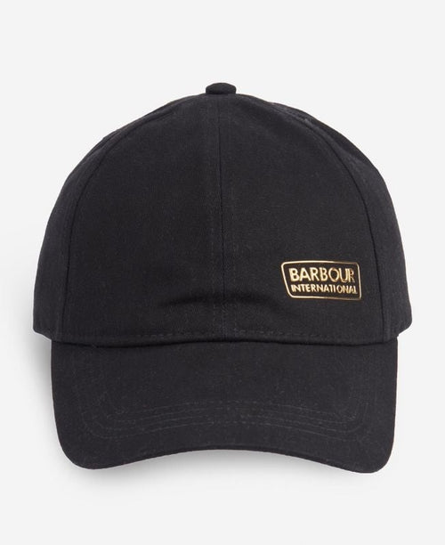 An image of the Barbour International Norton Cap in Black.