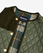 An image of the Barbour Healy Liner in Olive.