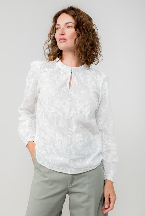 An image of the Lily & Me Emily Embroidered Blouse