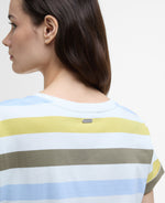 An image of the Barbour Lyndale Top in Limeade Stripe.