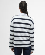 An image of the Barbour Caroline Sweater in Dark Navy Stripe.