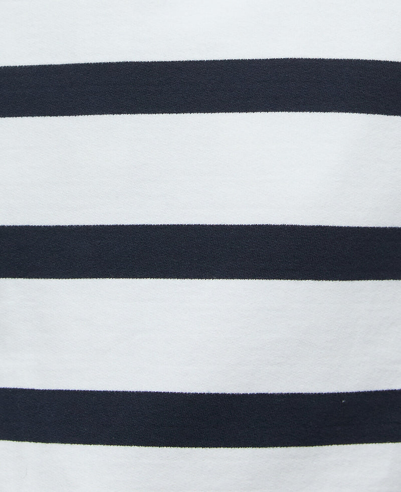 An image of the Barbour Caroline Sweater in Dark Navy Stripe.