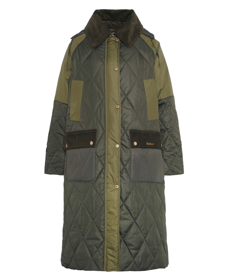 An image of the Barbour Cookston Quilted Jacket in Olive.