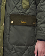 An image of the Barbour Cookston Quilted Jacket in Olive.