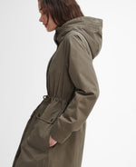 An image of the Barbour Bowlees Jacket in Winter.