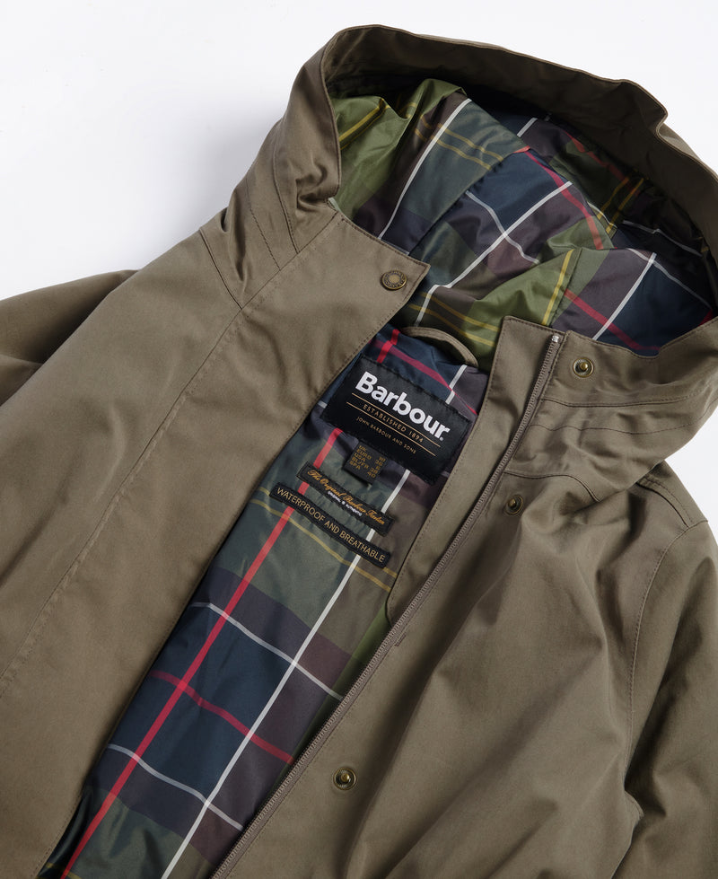 An image of the Barbour Bowlees Jacket in Winter.