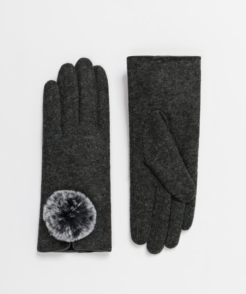 An image of the Pia Rossini Lucia Gloves in Charcoal.