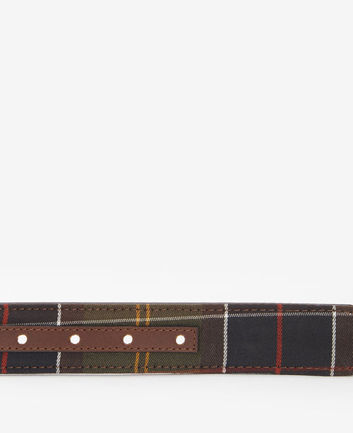 Barbour Tartan Leather Belt