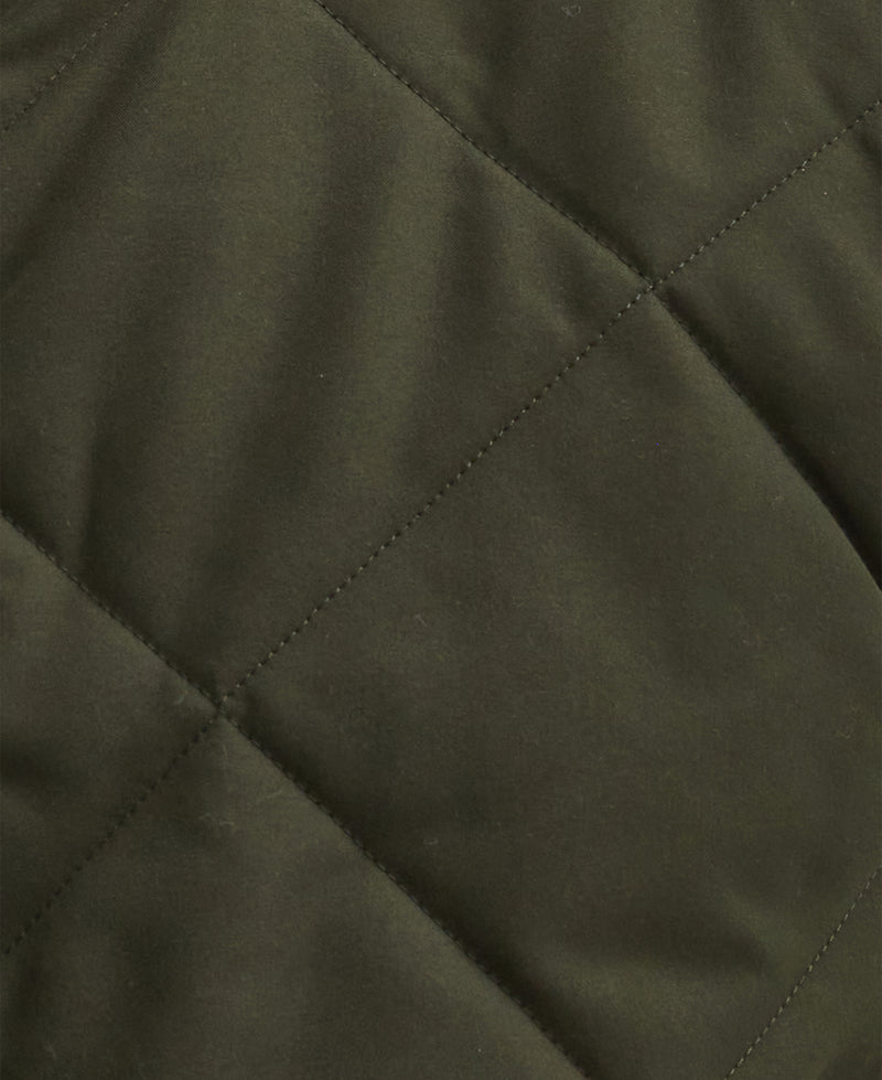 An image of the Barbour Hybrid Gilet in Olive.