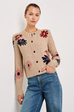 An image of the Rails Millie Cardigan in Mauve Meadow.