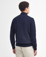 An image of the Barbour Essential Lambswool Half Zip in Navy.