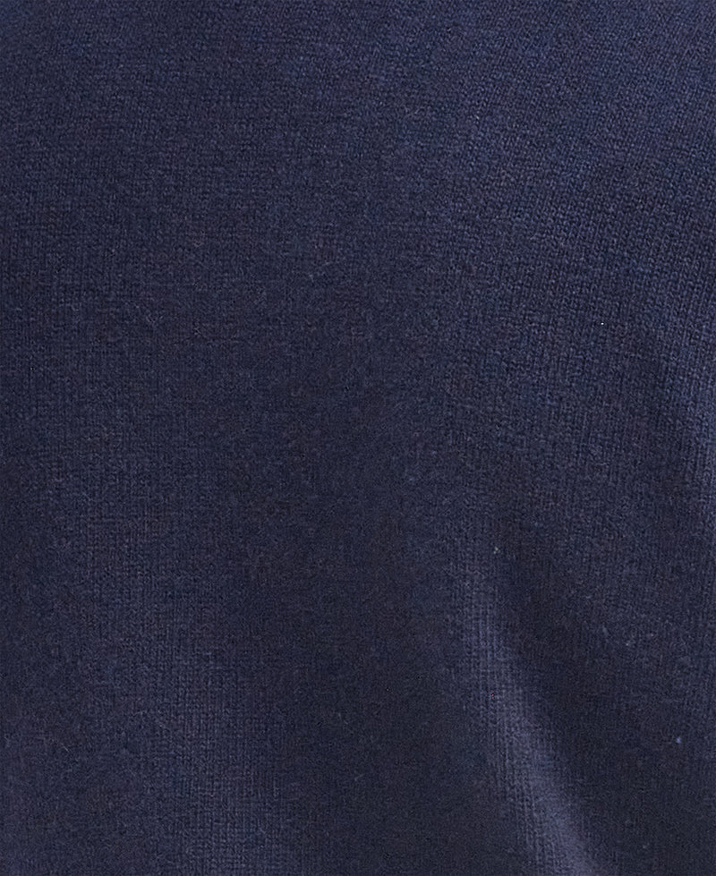 An image of the Barbour Essential Lambswool Half Zip in Navy.