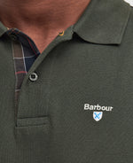 An image of the Barbour Tartan Pique Polo Shirt in Seaweed.