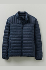 An image of the Crew Clothing Lightweight Lowther Jacket in Dark Navy.