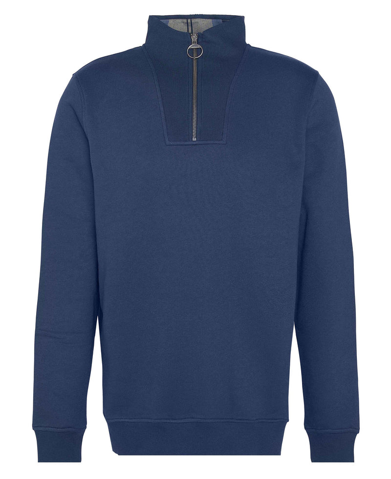 An image of the Barbour Nelson Half Zip Jumper in Navy.