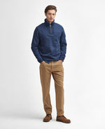 An image of the Barbour Nelson Half Zip Jumper in Navy.