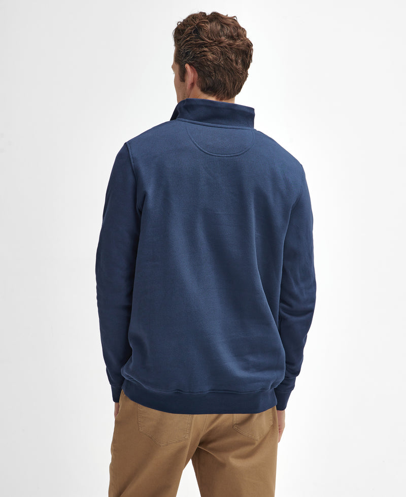 An image of the Barbour Nelson Half Zip Jumper in Navy.