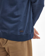 An image of the Barbour Nelson Half Zip Jumper in Navy.