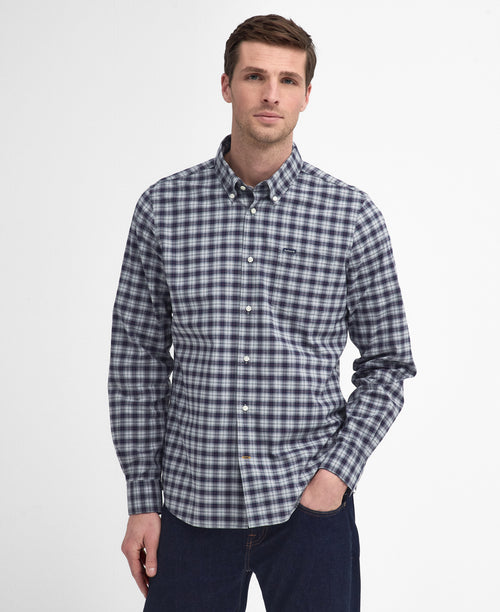 An image of the Barbour Lomond Tailored Shirt in Blue Granite.