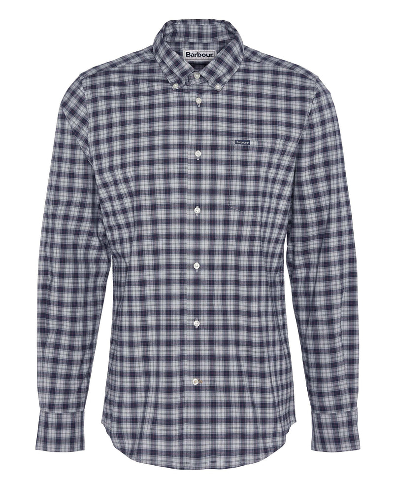 An image of the Barbour Lomond Tailored Shirt in Blue Granite.