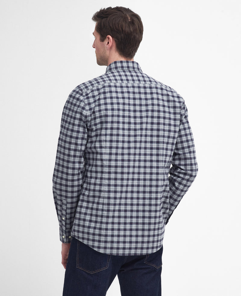 An image of the Barbour Lomond Tailored Shirt in Blue Granite.