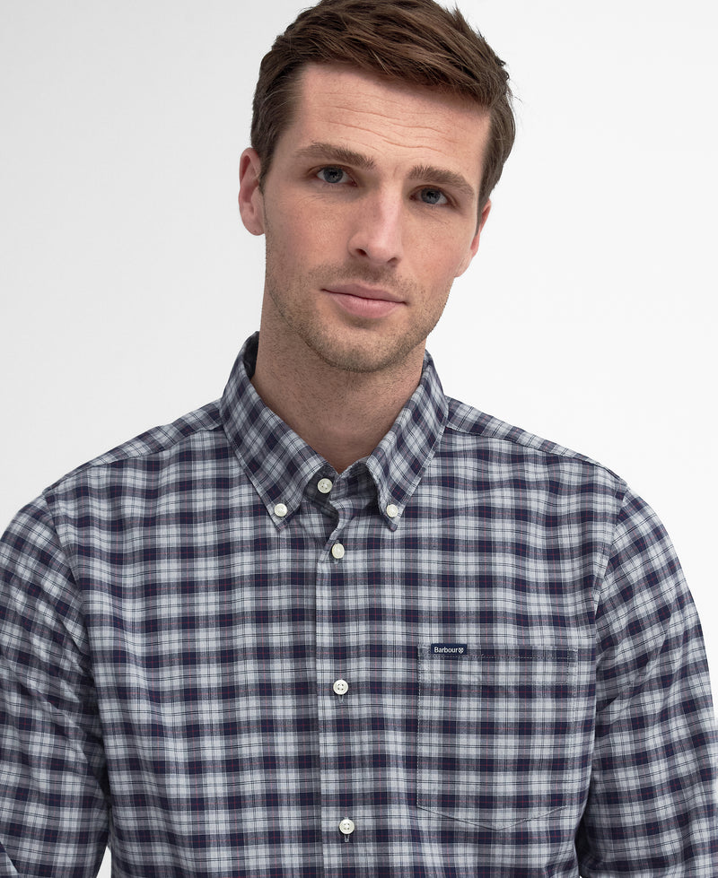 An image of the Barbour Lomond Tailored Shirt in Blue Granite.