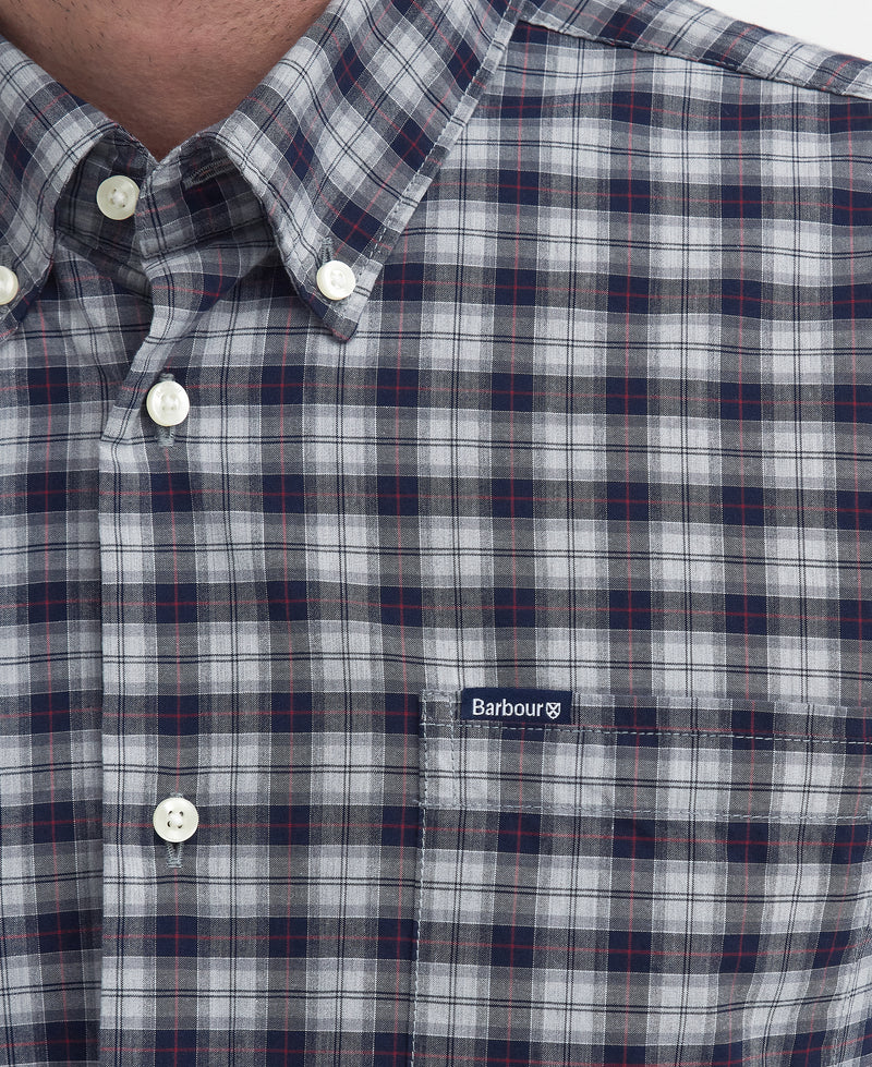 An image of the Barbour Lomond Tailored Shirt in Blue Granite.