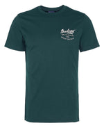 An image of the Barbour Script Graphic T-Shirt in Seaweed.