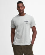 An image of the Barbour Script Graphic T-Shirt in Grey.