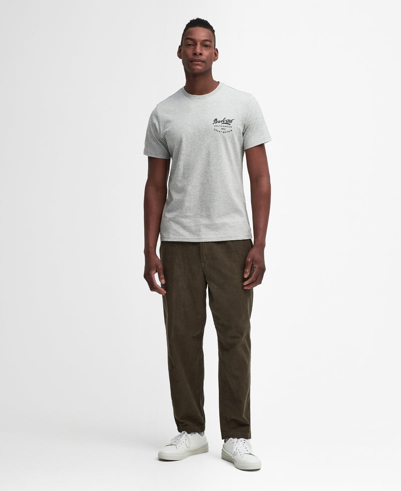 An image of the Barbour Script Graphic T-Shirt in Grey.