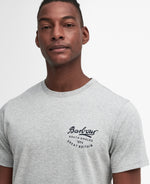 An image of the Barbour Script Graphic T-Shirt in Grey.