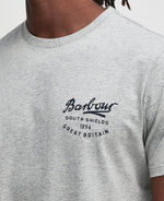 An image of the Barbour Script Graphic T-Shirt in Grey.