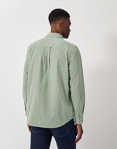 An image of the Crew Clothing Classic Micro Gingham Shirt