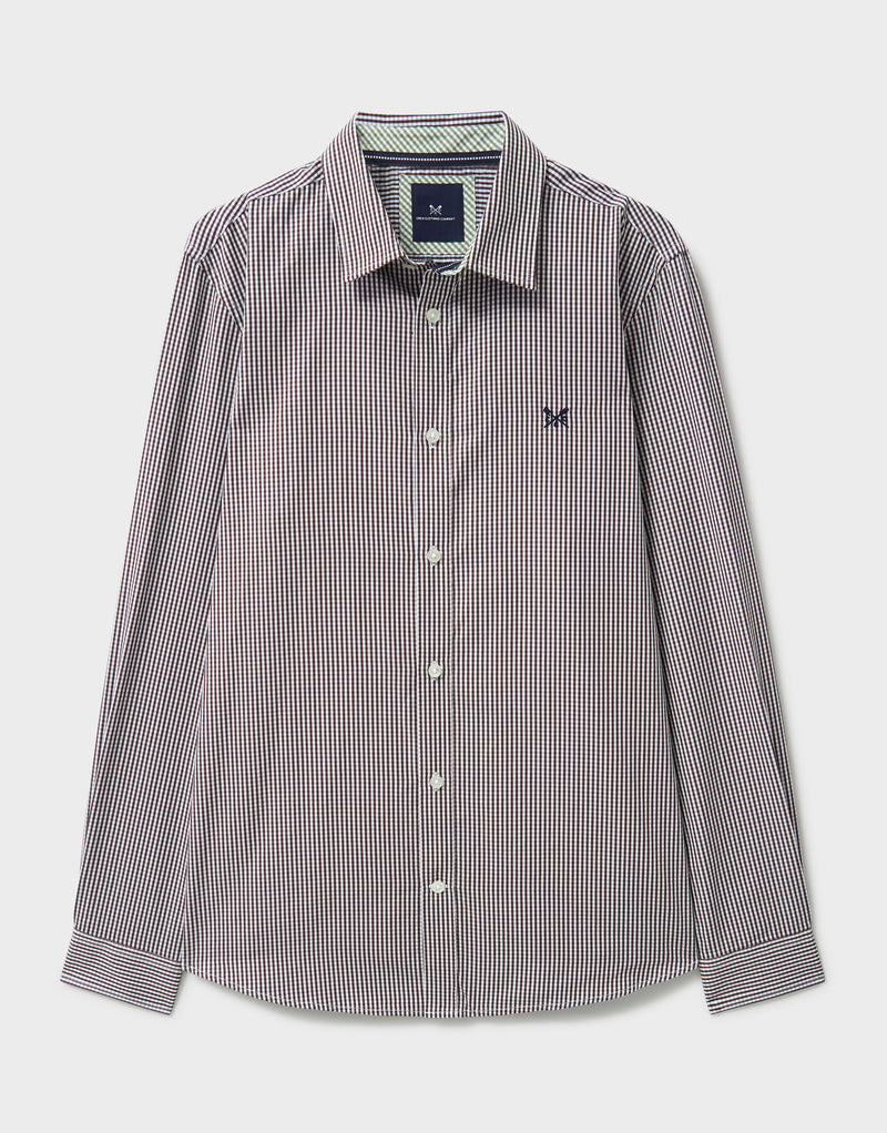 An image of the Crew Clothing Classic Micro Gingham Shirt