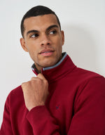 An image of the Crew Clothing Classic Half Zip Sweater