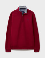 An image of the Crew Clothing Classic Half Zip Sweater