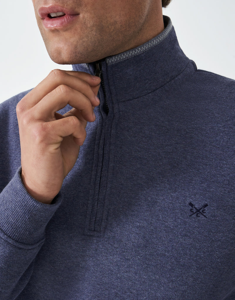 An image of the Crew Clothing Classic Half Zip Sweater