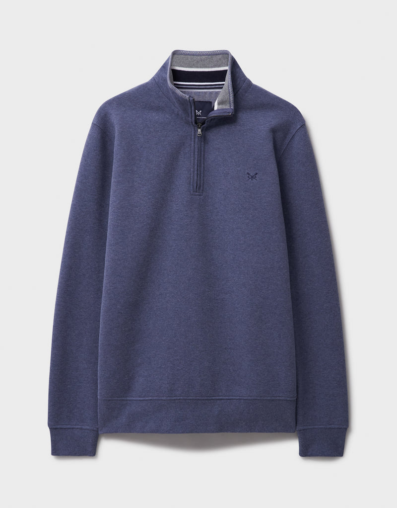 An image of the Crew Clothing Classic Half Zip Sweater