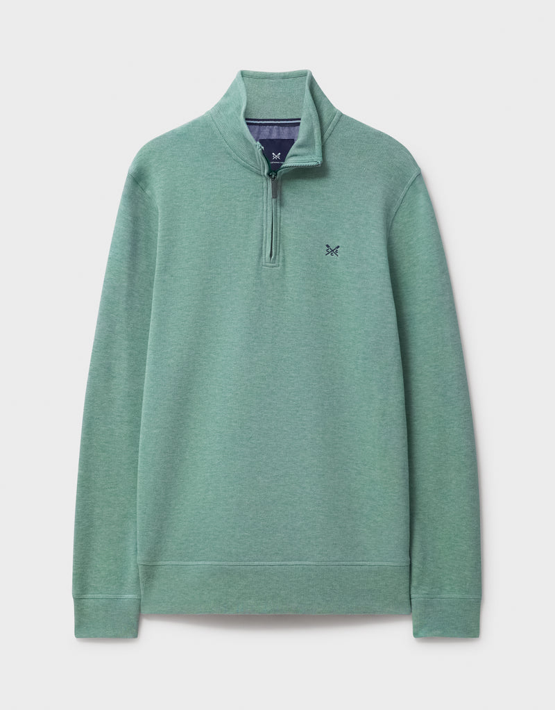 An image of the Crew Clothing French Rib Half Zip Sweatshirt